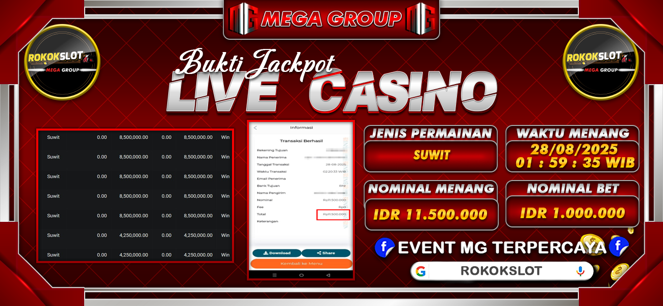 Bukti JP situs Rokokslot hari Kamis, 28 Agustus 2025