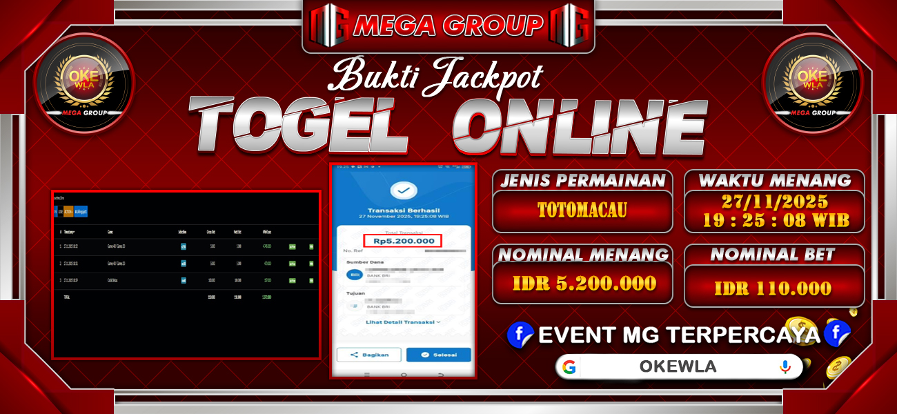 Bukti JP situs Okewla hari Kamis, 27 November 2025