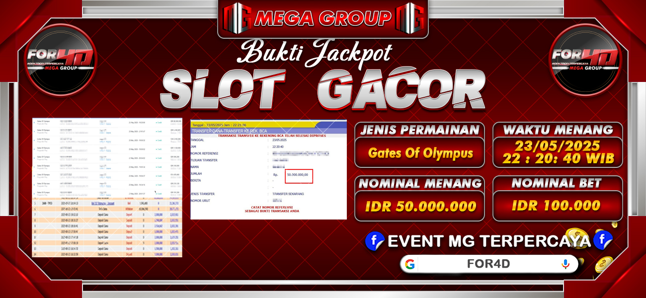 Bukti JP situs For4D hari Sabtu, 24 Mei 2025