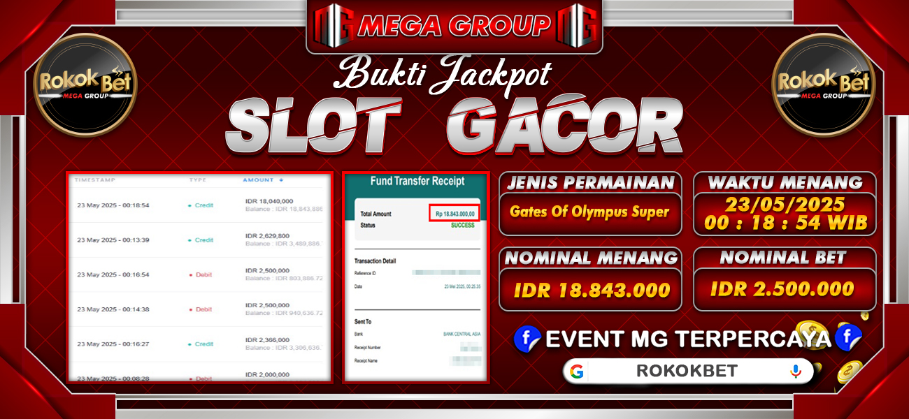 Bukti JP situs Rokokbet hari Jumat, 23 Mei 2025